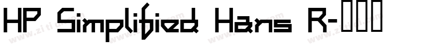 HP Simplified Hans R字体转换